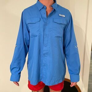 Habit Long Sleeve River Guide Fishing Shirt Size Large